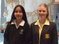 Goulburn secondary school students, Marel Fatima Vicente (left) and Rachael Granger have won 2024 Harding Miller 2024 scholarships. Picture supplied. 