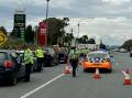 Police were out in force, including at south Goulburn, as part of the Operation Fume traffic operation. Picture by NSW Police.