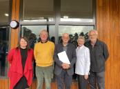 Sam Goddin, Simon Bathgate, Dr Jeffery Freeman, and Kathy and Bob Hancock at the opening of the new Penrose Village Hall. Picture by Briannah Devlin