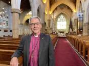 Former Anglican Bishop of Canberra/Goulburn, George Browning, now aged 82, says he doesn't believe in retirement. He returned for a service at Saint Saviour's Cathedral recently. Picture by Louise Thrower.