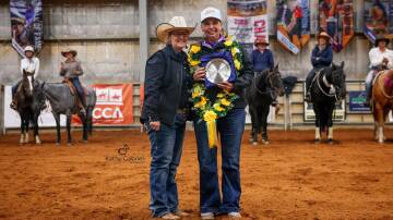 Inverell's Beth Camilleri was named Australia's Greatest Cowgirl at the event in Victoria. Picture by Kathy Gabriel. 